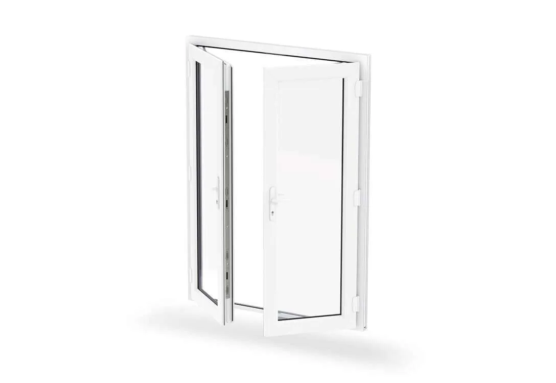 Beautiful white uPVC French doors with clean lines
