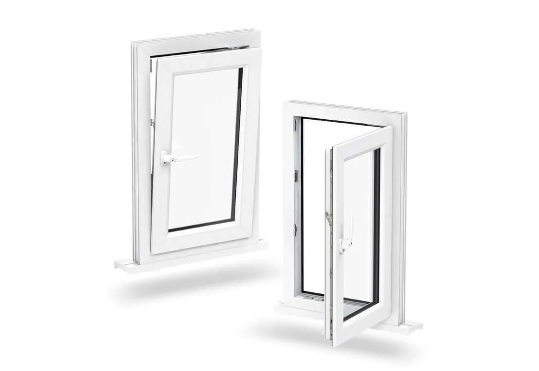 Liniar uPVC tilt and turn windows showing dual opening functionality