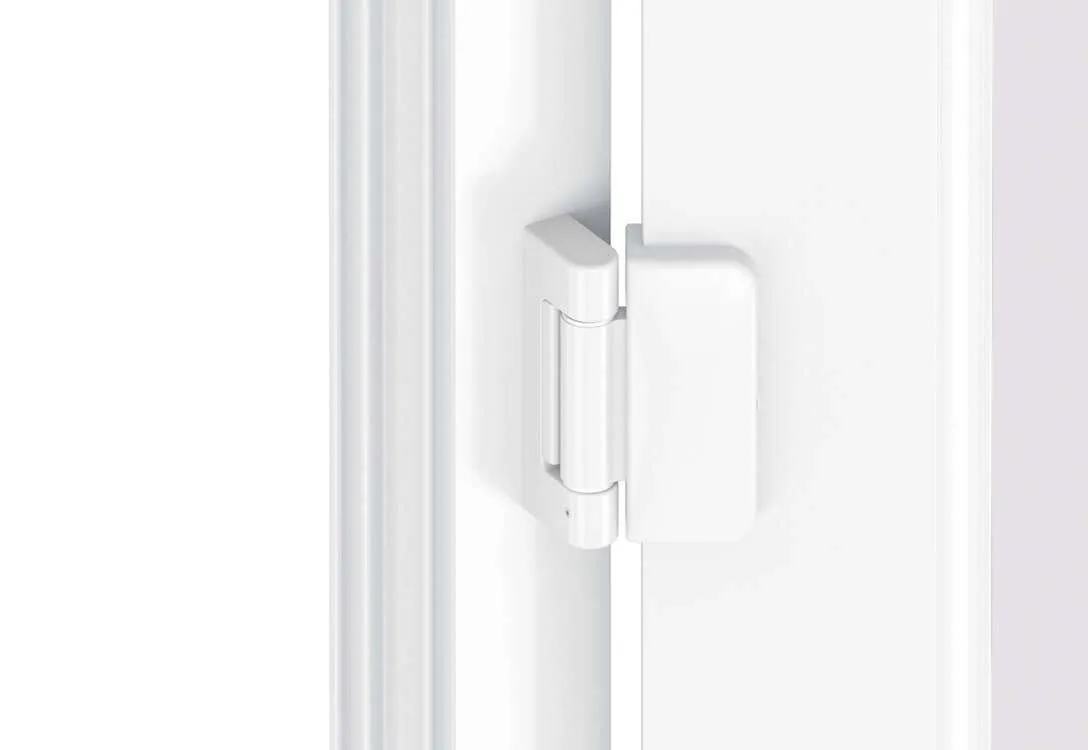 French door hinge detail showing precision engineering