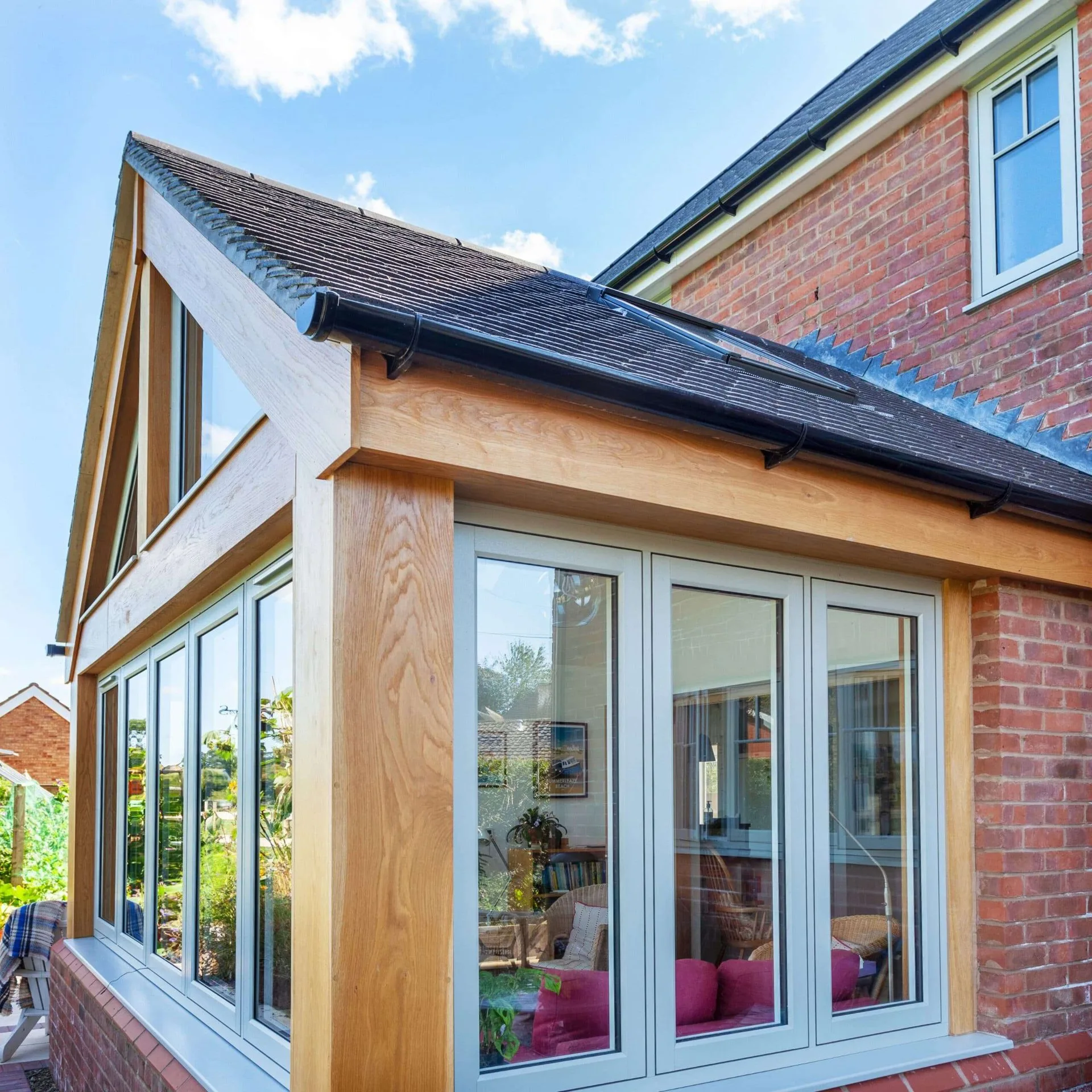 Modern extension with R7 Flush Casement Windows