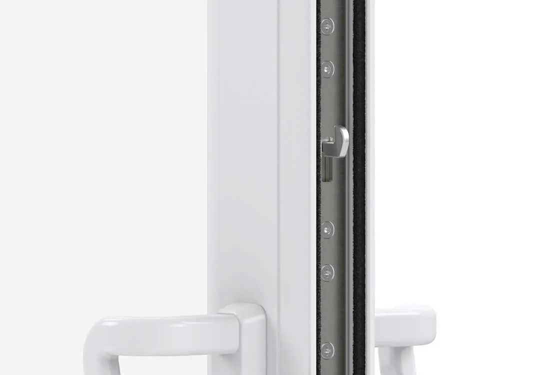 High-security multi-point locking system on uPVC patio door