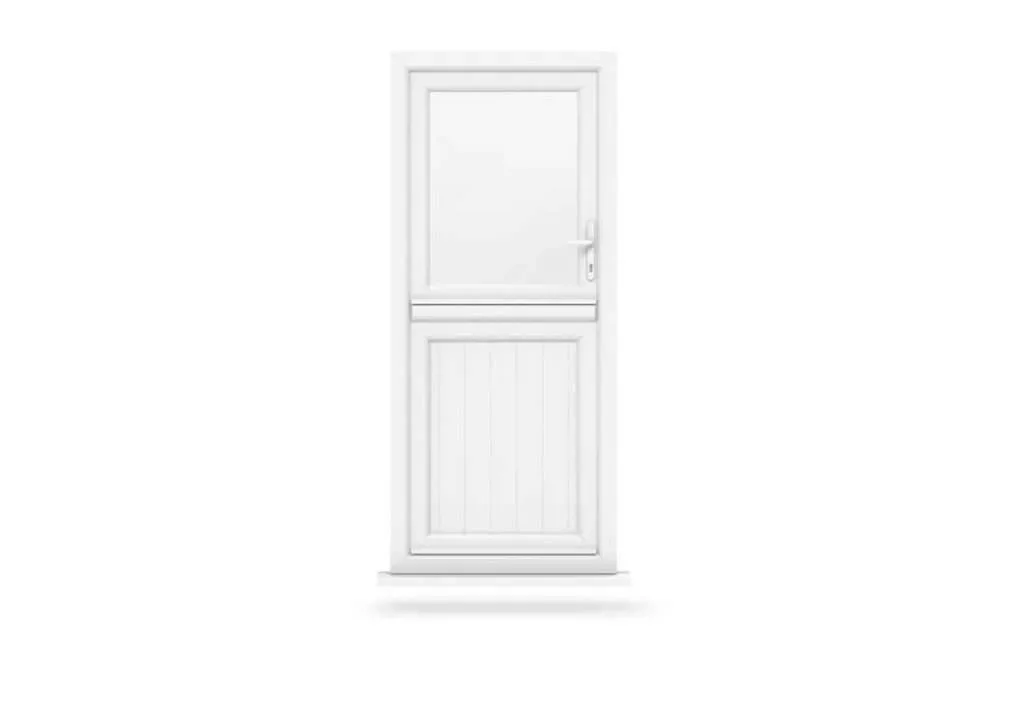 Liniar Stable Door - White uPVC stable door with independent top and bottom sections