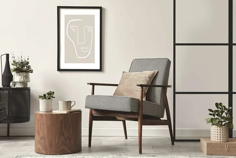 Smart AluSpace Interior Screening - Modern living room with glass partition
