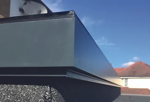 Exterior view of flat roof light installation